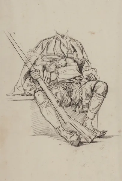 Sitting zeybek – a study of figures av Stanisław Chlebowski