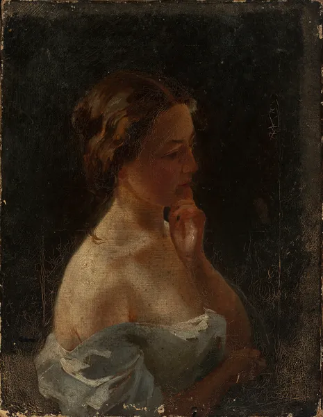 Study of a young woman av Stanisław Chlebowski
