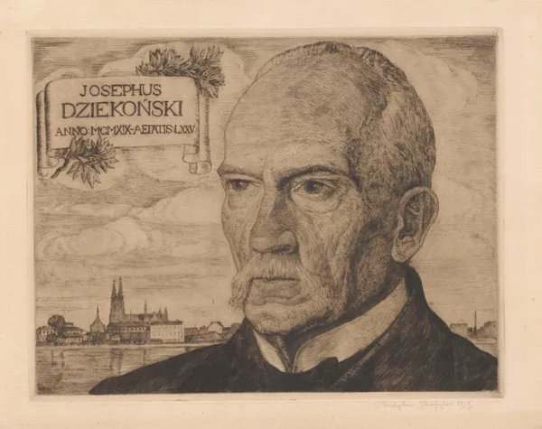 Portret Józefa Piusa Dziekońskiego av Władysław Skoczylas