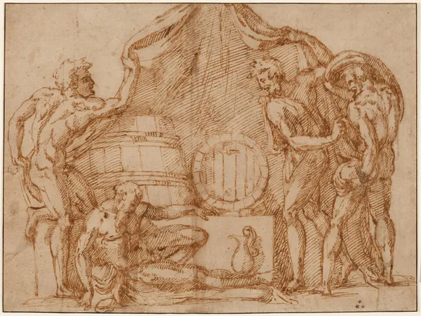 Drunkenness of Noah av Baccio Bandinelli