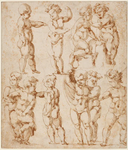 Studies of Children av Baccio Bandinelli