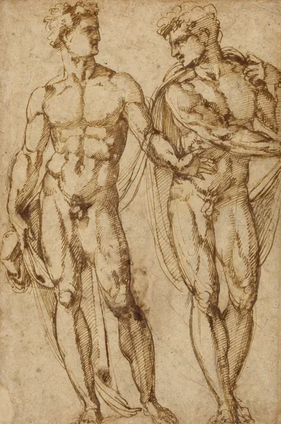 Study of Two Men av Baccio Bandinelli