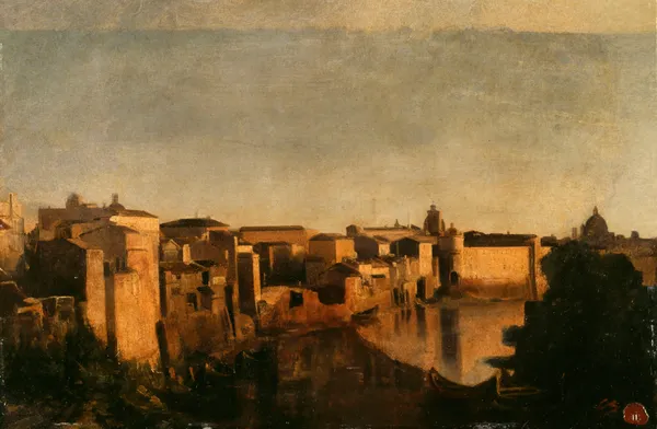 Le Tibre à Rome av Jean-Baptiste Carpeaux
