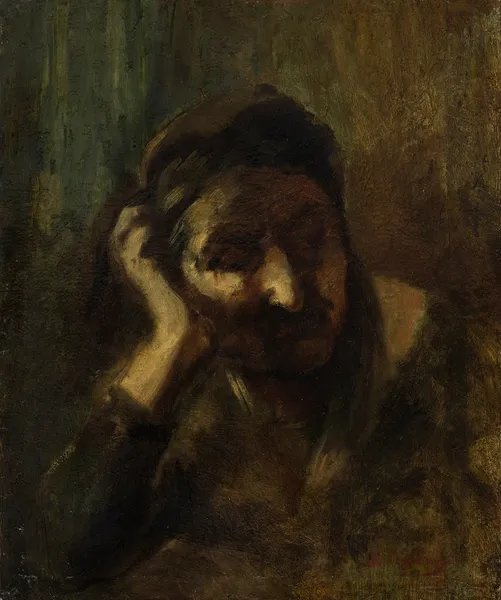 Tête de vieille femme italienne, dite Mère de la Palombella av Jean-Baptiste Carpeaux