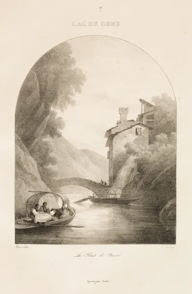 Lac de Come av Jean-Baptiste Isabey