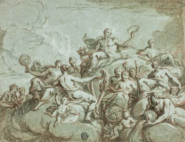 Apollo and the Muses av Bartholomaeus Spranger