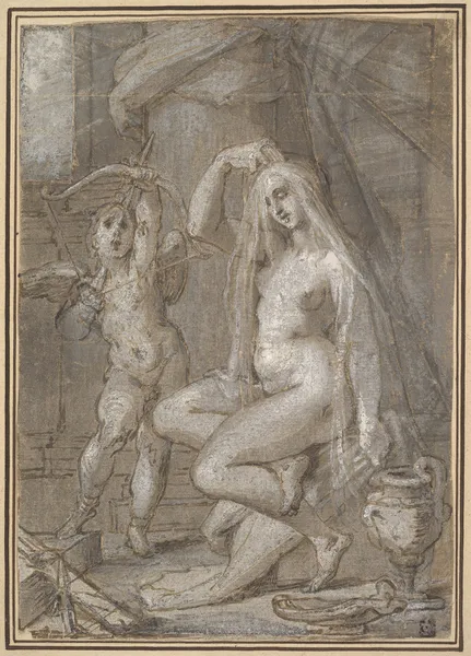 Venus and Amor av Bartholomaeus Spranger