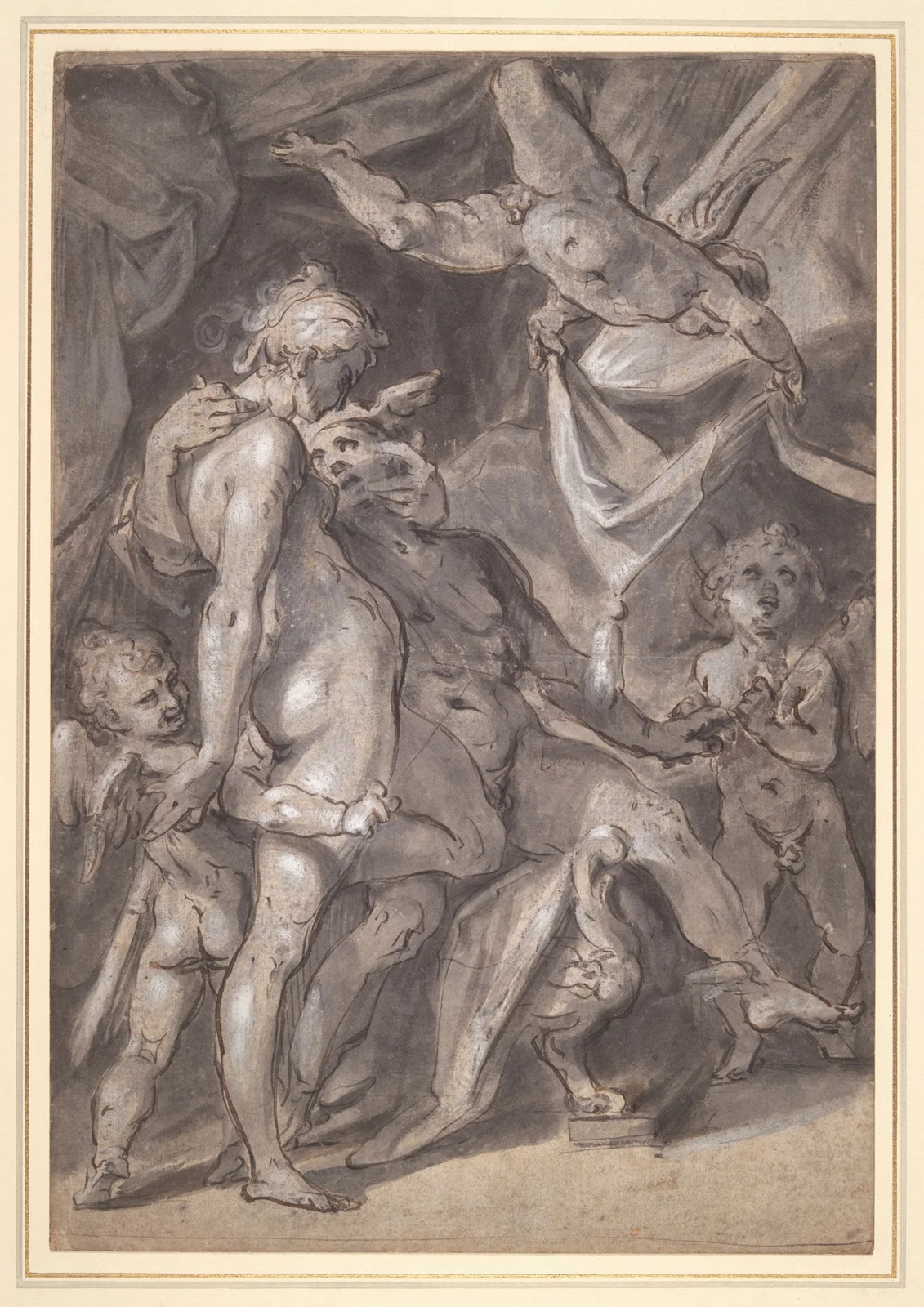 Venus and Mercury av Bartholomaeus Spranger