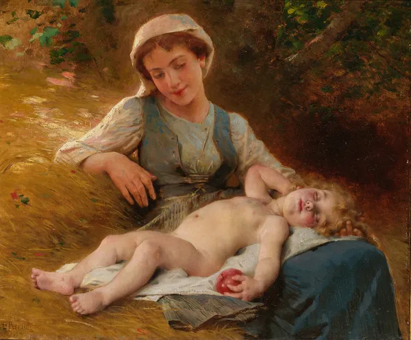 Fast Asleep av Léon-Jean-Basile Perrault