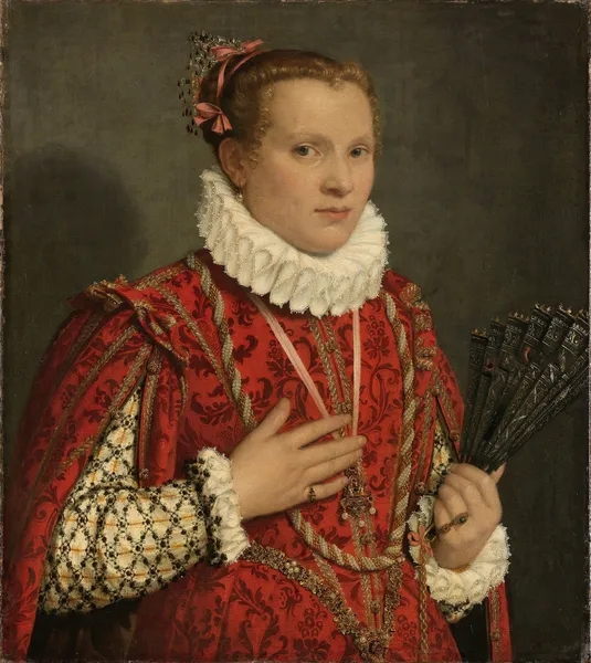 Portrait of a young Woman av Giovanni Battista Moroni
