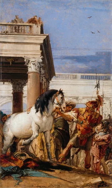 Alexandre et Bucéphale av Giovanni Battista Tiepolo