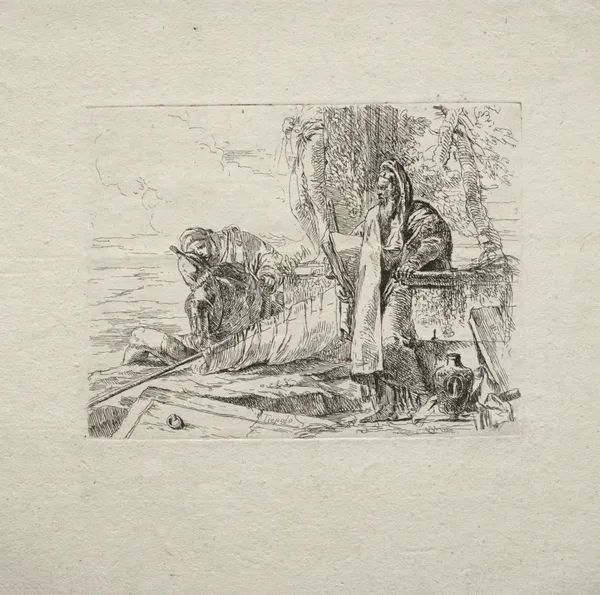 The Philosopher Standing with Book av Giovanni Battista Tiepolo