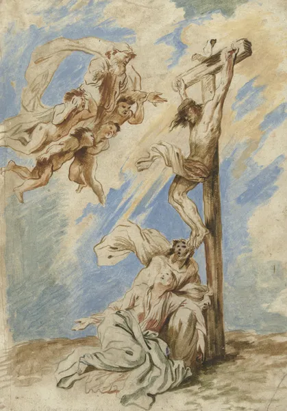 Christ on the Cross av Giovanni Benedetto Castiglione
