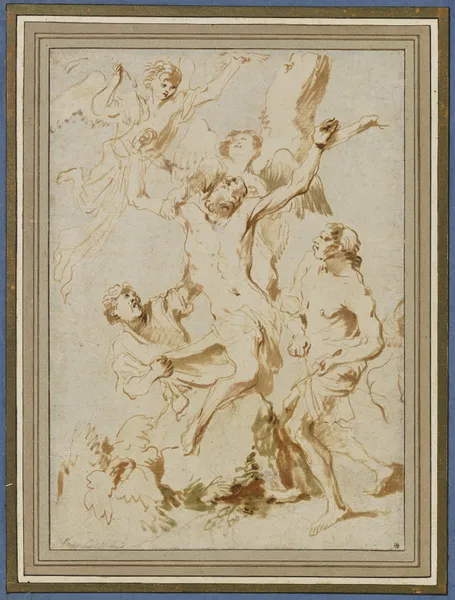 Das Martyrium des Heiligen Bartholomäus av Giovanni Benedetto Castiglione