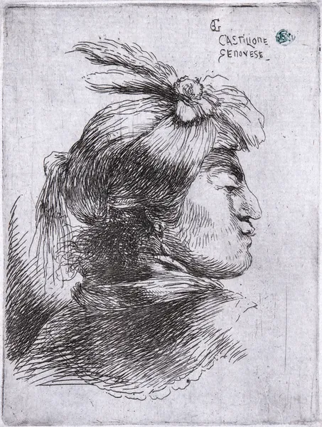 Man in Profile av Giovanni Benedetto Castiglione