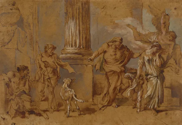 The Expulsion of Hagar av Giovanni Benedetto Castiglione