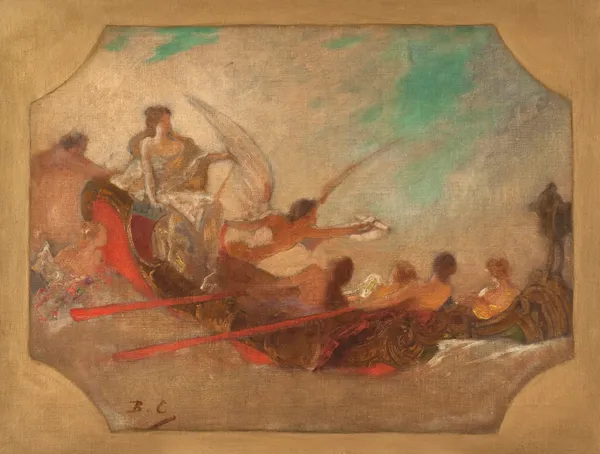 La Ville de Paris conviant le monde à ses fêtes av Jean-Joseph-Benjamin Constant