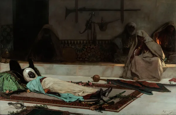 Le jour des funérailles – Scène du Maroc av Jean-Joseph-Benjamin Constant