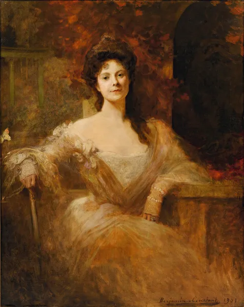Portrait of An Elegant Lady av Jean-Joseph-Benjamin Constant