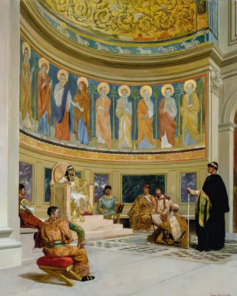 Saint John Chrysostom Exiled By The Empress Eudoxia av Jean-Joseph-Benjamin Constant