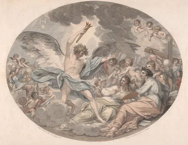 Apollo and the Muses av Benjamin West