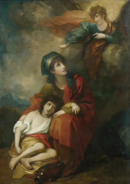Hagar and Ishmael av Benjamin West