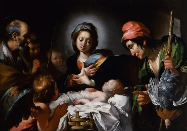 Adoration Of The Shepherds av Bernardo Strozzi