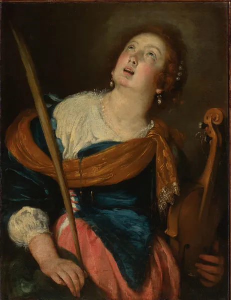Saint Cecilia av Bernardo Strozzi