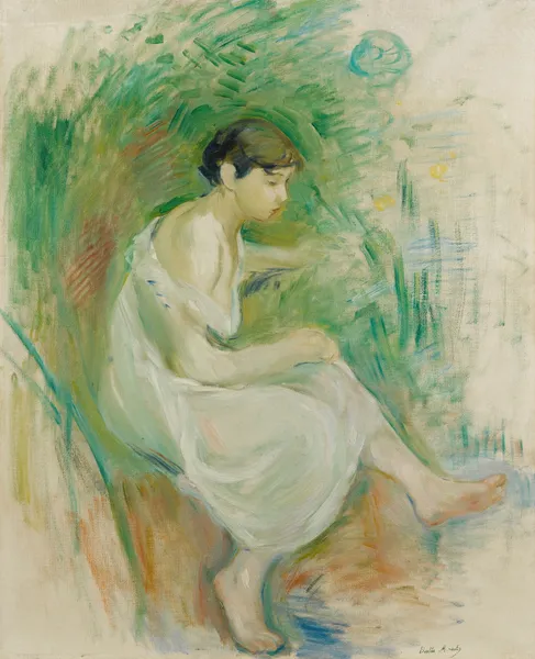 Baigneuse En Chemise av Berthe Morisot