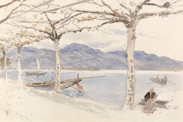 Lago Maggior, Italy av Myles Birket Foster