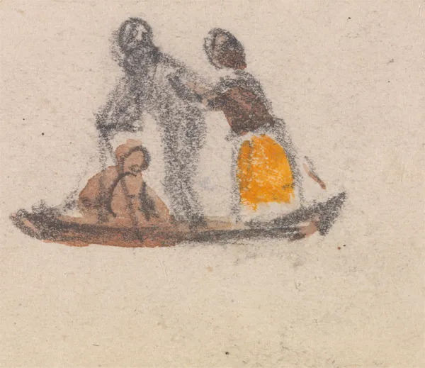 One of a Group of Three Studies of Gondolas… av Myles Birket Foster