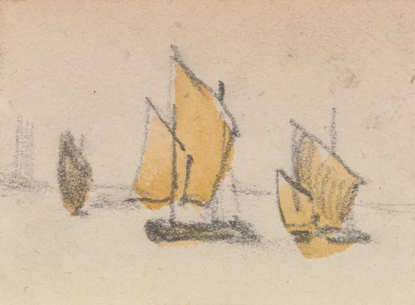 One of a Group of Three Studies on the Venetian Logoon av Myles Birket Foster