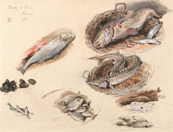 Study of Fish, Venice av Myles Birket Foster
