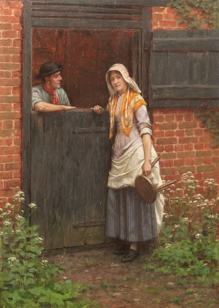 An Oft Told Tale av Edmund Blair Leighton