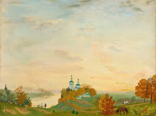 Above The River, Autumn av Boris Kustodiev