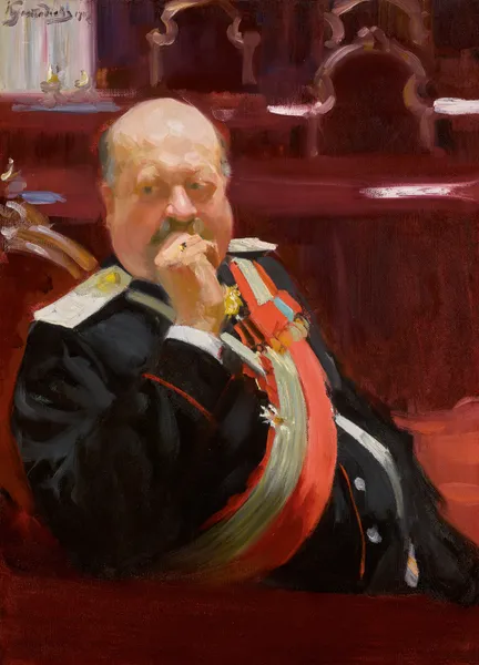 Portrait of Count Alexei Pavlovich Ignatiev av Boris Kustodiev