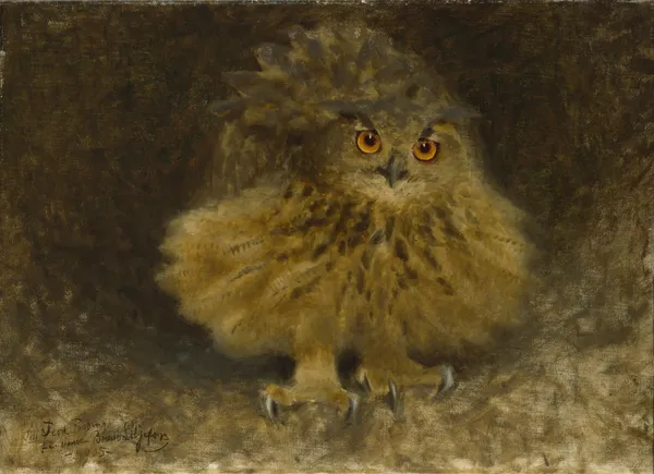An Eagle Owl av Bruno Liljefors