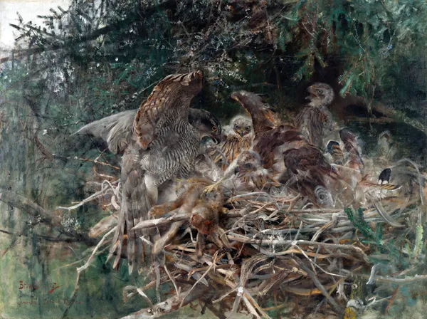 Hawk’s Nest av Bruno Liljefors