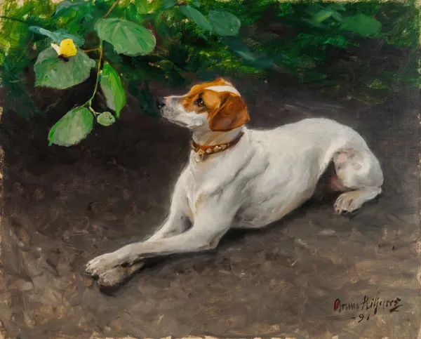 Portrait of a Dog av Bruno Liljefors