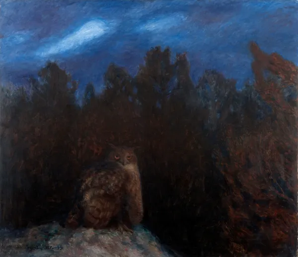 The Eagle Owl Deep in the Forest av Bruno Liljefors