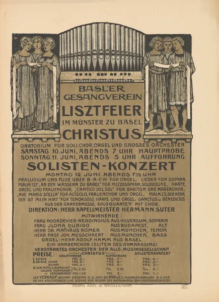 Basler Gesangverein – Liszfeier im Münster zu Basel av Burkhard Mangold