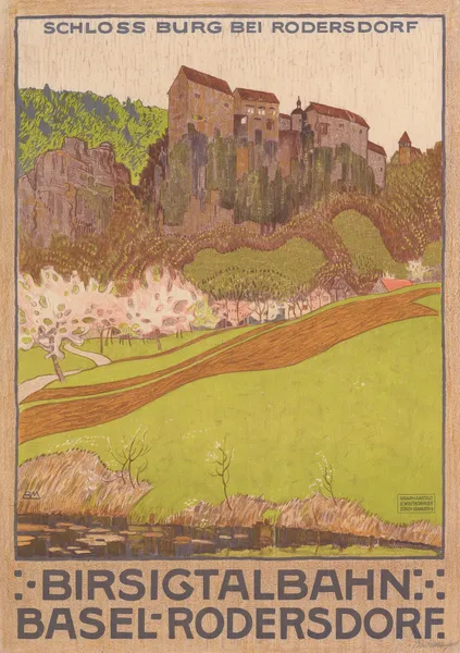 Birsigtalbahn Basel–Rodersdorf Depicted place Burg Castle av Burkhard Mangold