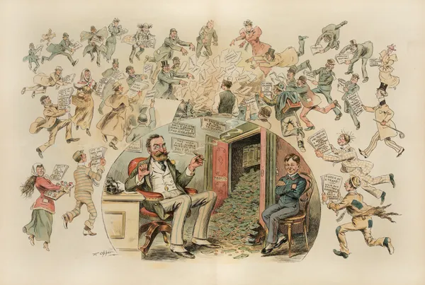 The fin de siècle newspaper proprietor av Frederick Burr Opper