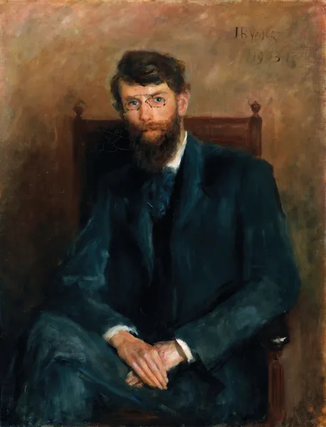 Portrait of AE (George W. Russell) (1867-1935), Poet av John Butler Yeats