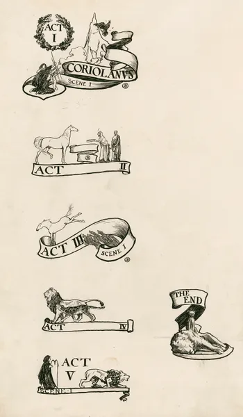 Coriolanus; Headings av Byam Shaw