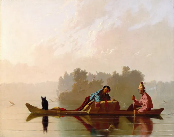 Fur Traders Descending the Missouri av George Caleb Bingham