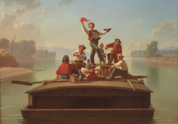 The Jolly Flatboatman av George Caleb Bingham