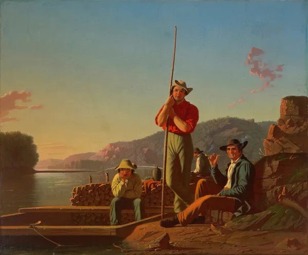 The Wood-Boat av George Caleb Bingham
