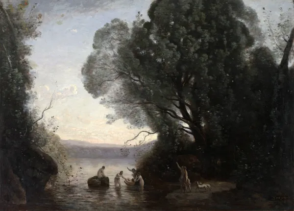 The Bath of Diana av Jean-Baptiste-Camille Corot