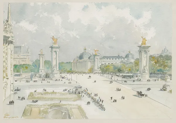 Pont Alexandre III. Perspective des palais av Camille Piton